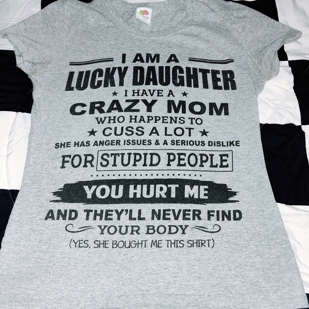Women's Graphic Humorous Tee Size S.